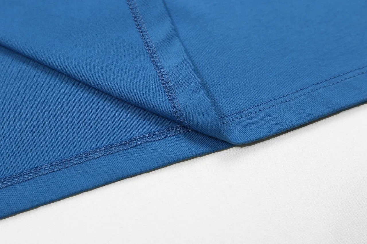648#Gallery Dept New Classic Basic French Letters LOGO Basic Slogan Round Neck Short Sleeve T-Shirt Pure Cotton Tee Royal Blue Red Lake Blue Apricot Print Blue Apricot Print Black S～XL p90